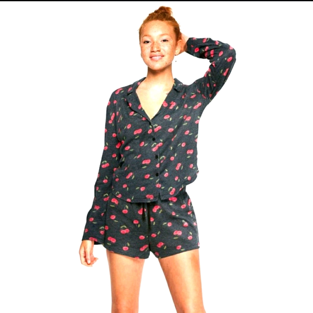 VS Pink PJ'S cherry print